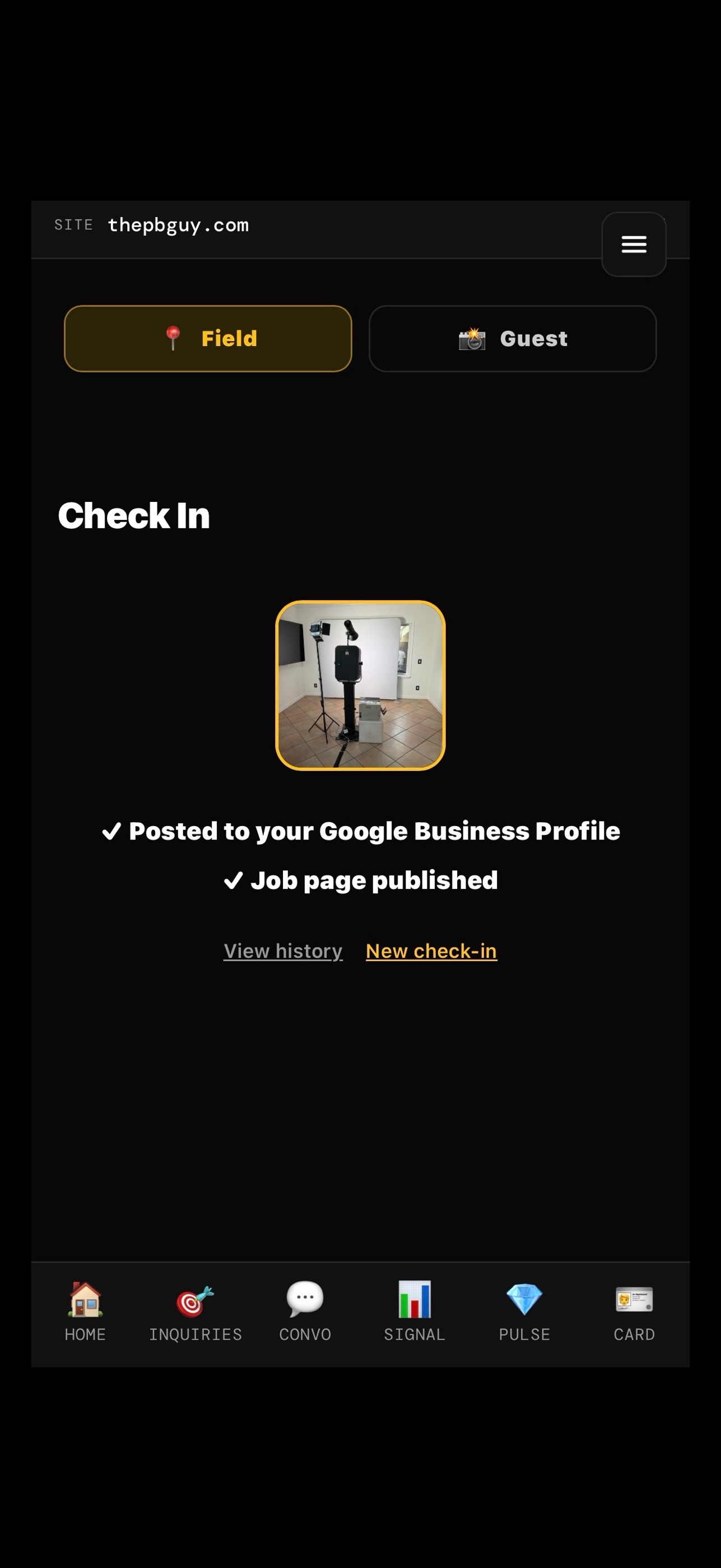 HoneyBun Operator job check-in